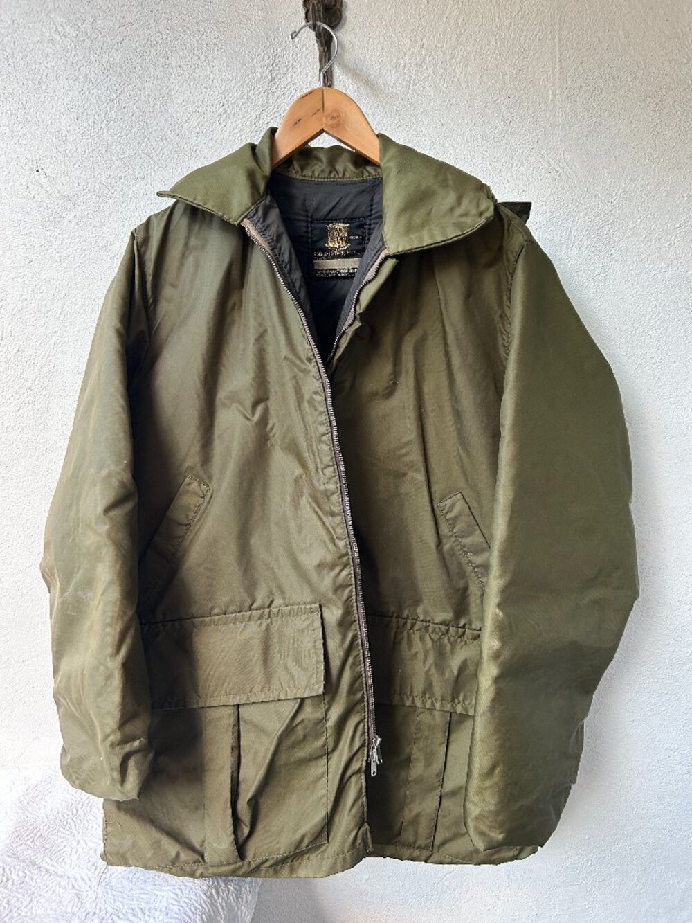 Vintage 80s Stearns Hunter Coat / Flotation Jacket OD Green Gorpcore